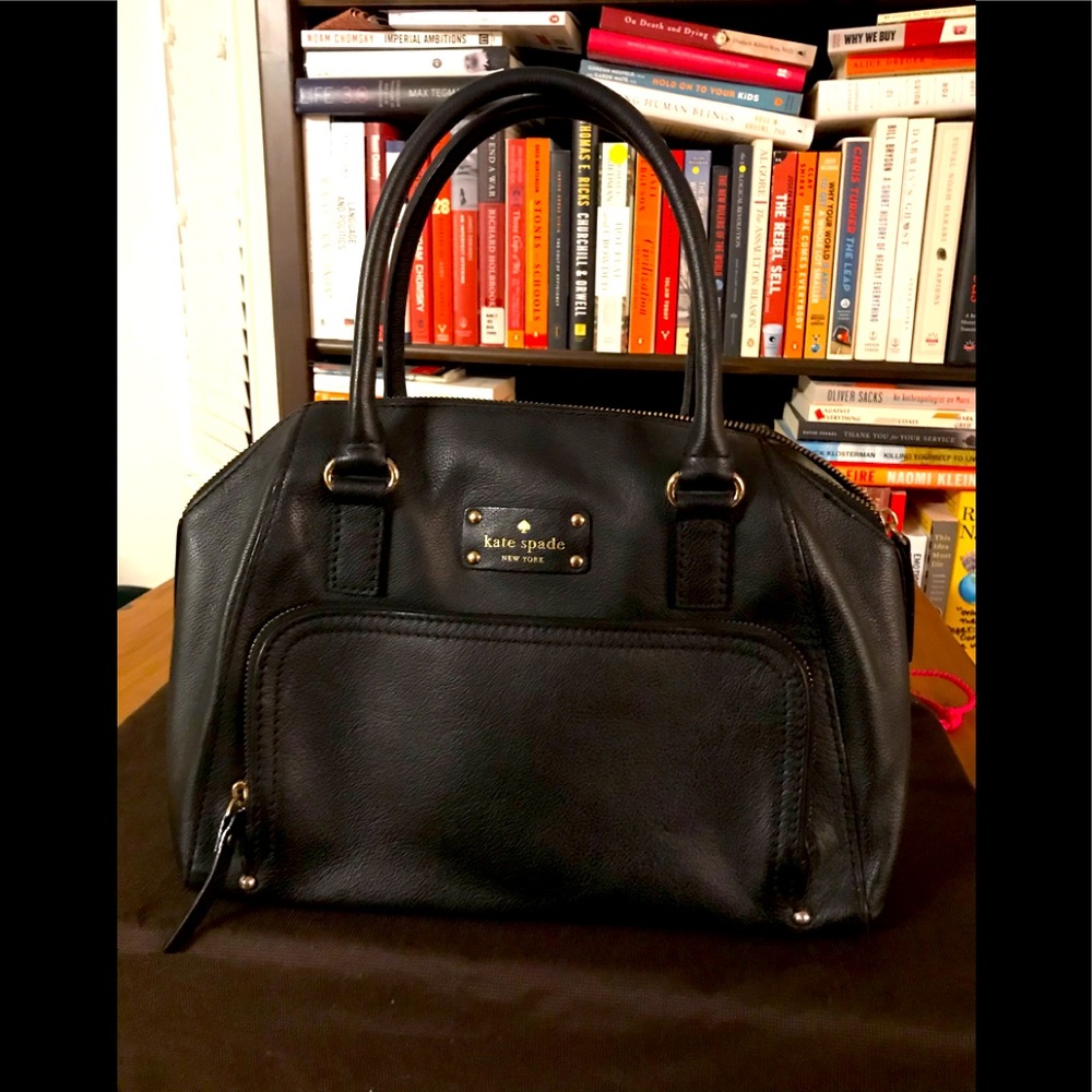 Black leather Kate Spade handbag